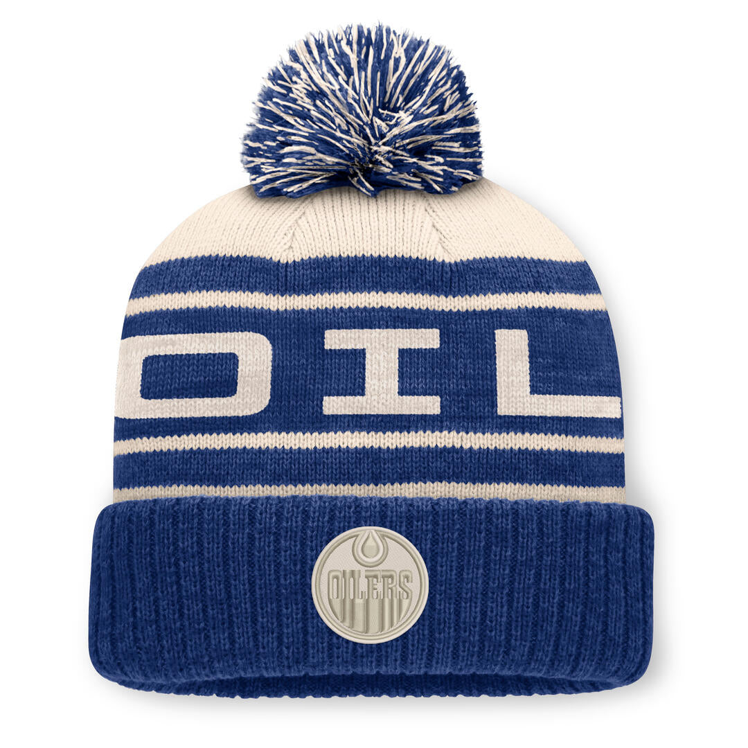 Fanatics Men's NHL Edmonton Oilers 2026 Ease Repose Cuffed Pom Knit Toque