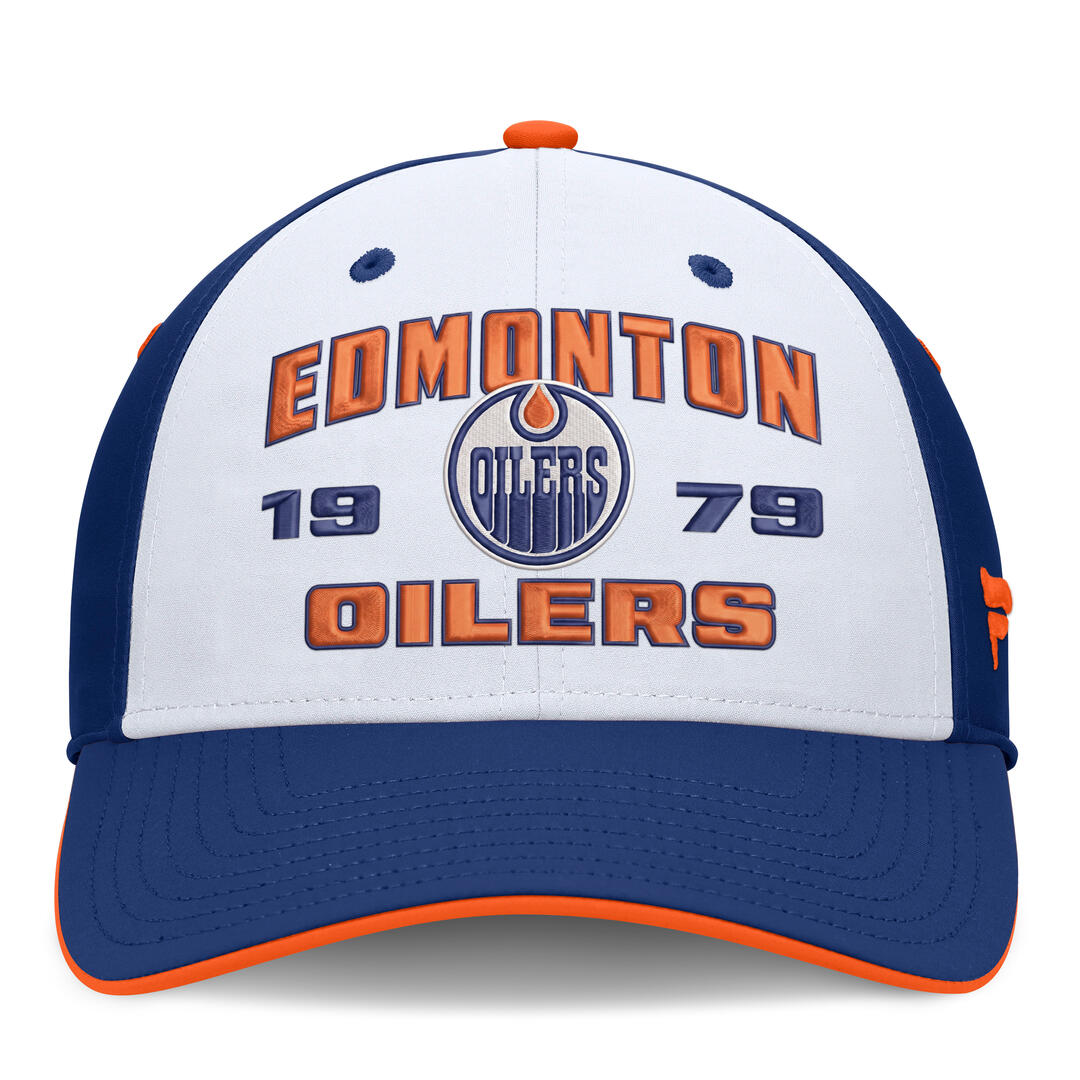 Fanatics Men's NHL Edmonton Oilers 2026 Heritage Biscuit Flex Cap