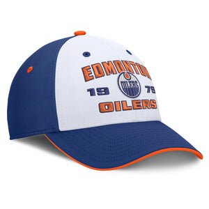 Fanatics Men's NHL Edmonton Oilers 2026 Heritage Biscuit Flex Cap