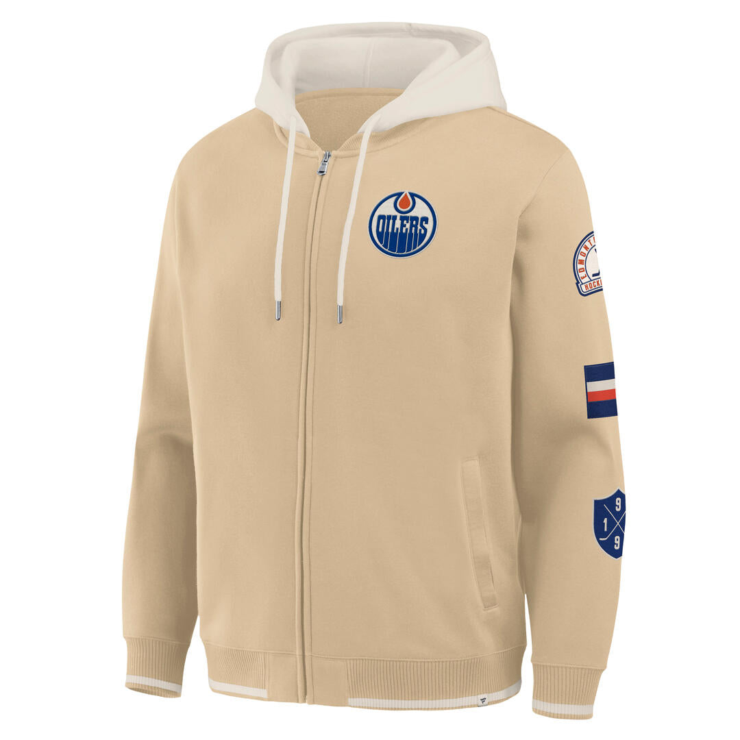 Fanatics Men's NHL Edmonton Oilers 2026 Heritage Fleece FZ Hoodie