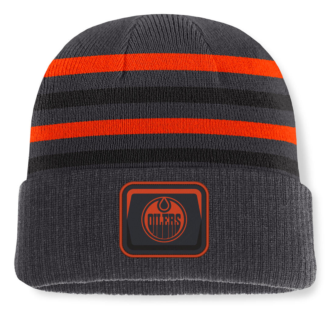 Fanatics Men's NHL Edmonton Oilers 2026 Nightlife Knurly Cuffed Knit Toque