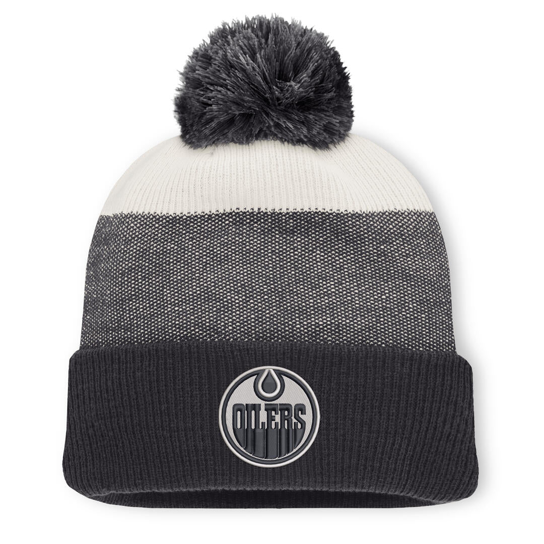 Fanatics Men's NHL Edmonton Oilers 2026 Nightlife Set Cuffed Pom Knit Toque