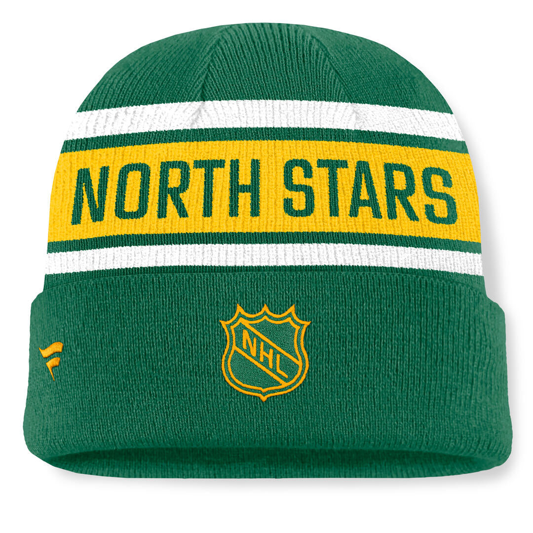 Fanatics Men's NHL Minnesota Northstars 2026 Heritage Chico Cuffed Beanie Green