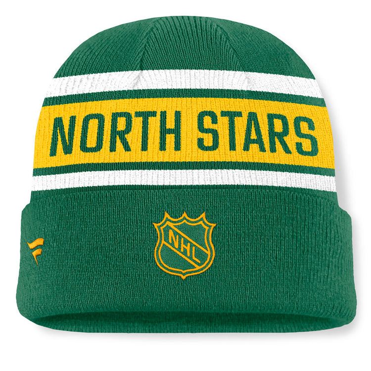 Fanatics Men's NHL Minnesota Northstars 2026 Heritage Chico Cuffed Beanie Green