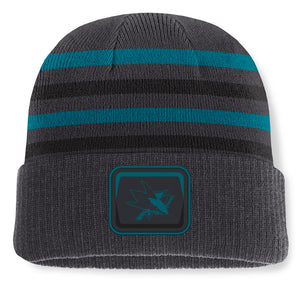 Fanatics Men's NHL San Jose Sharks 2026 Nightlife Knurly Cuffed Pom Knit