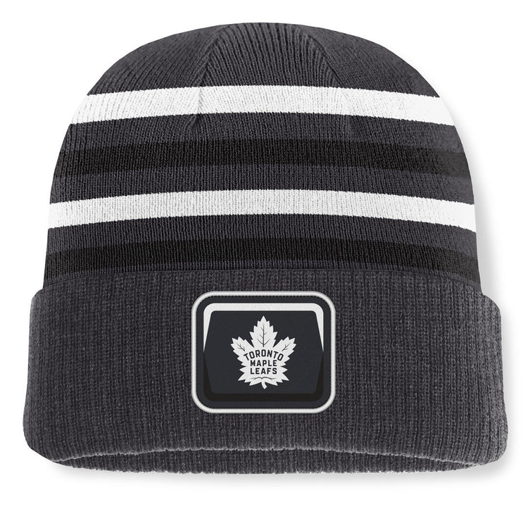 Fanatics Men's NHL Toronto Maple Leafs 2026 Nightlife Knurly Cuffed Pom Knit