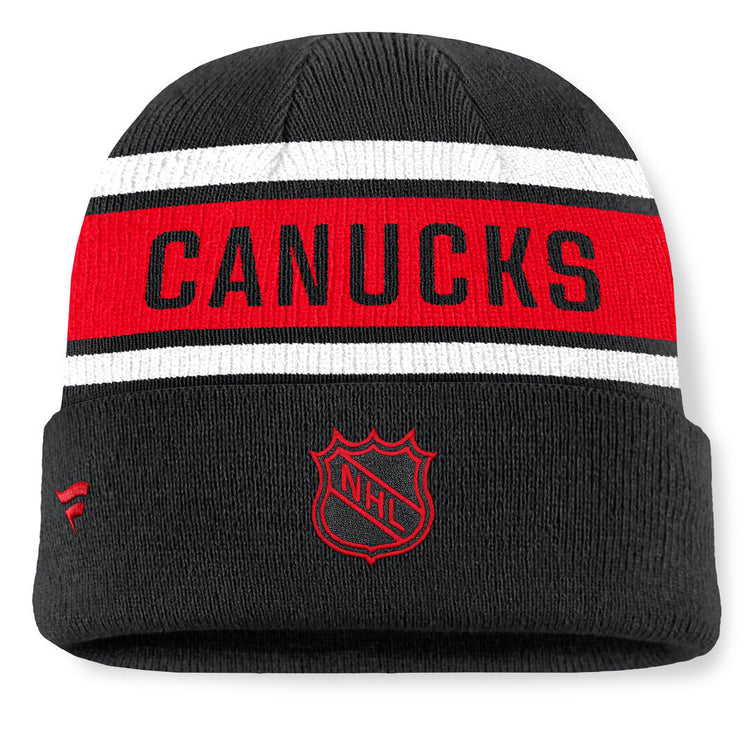 Fanatics Men's NHL Vancouver Canucks 2026 Heritage Chico Cuffed Beanie Black