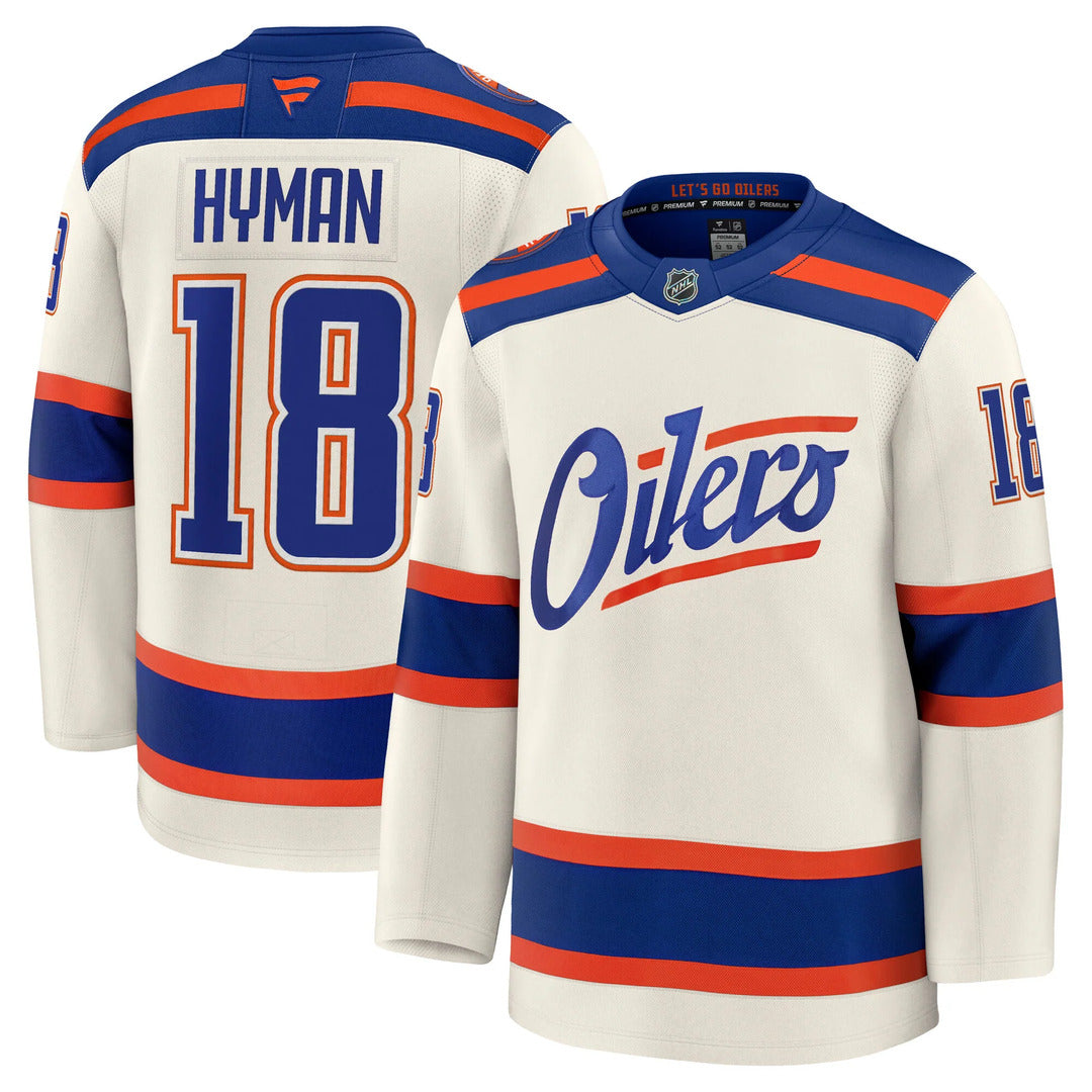 Fanatics Men's NHL Edmonton Oilers Zach Hyman Premium Alternate Jersey