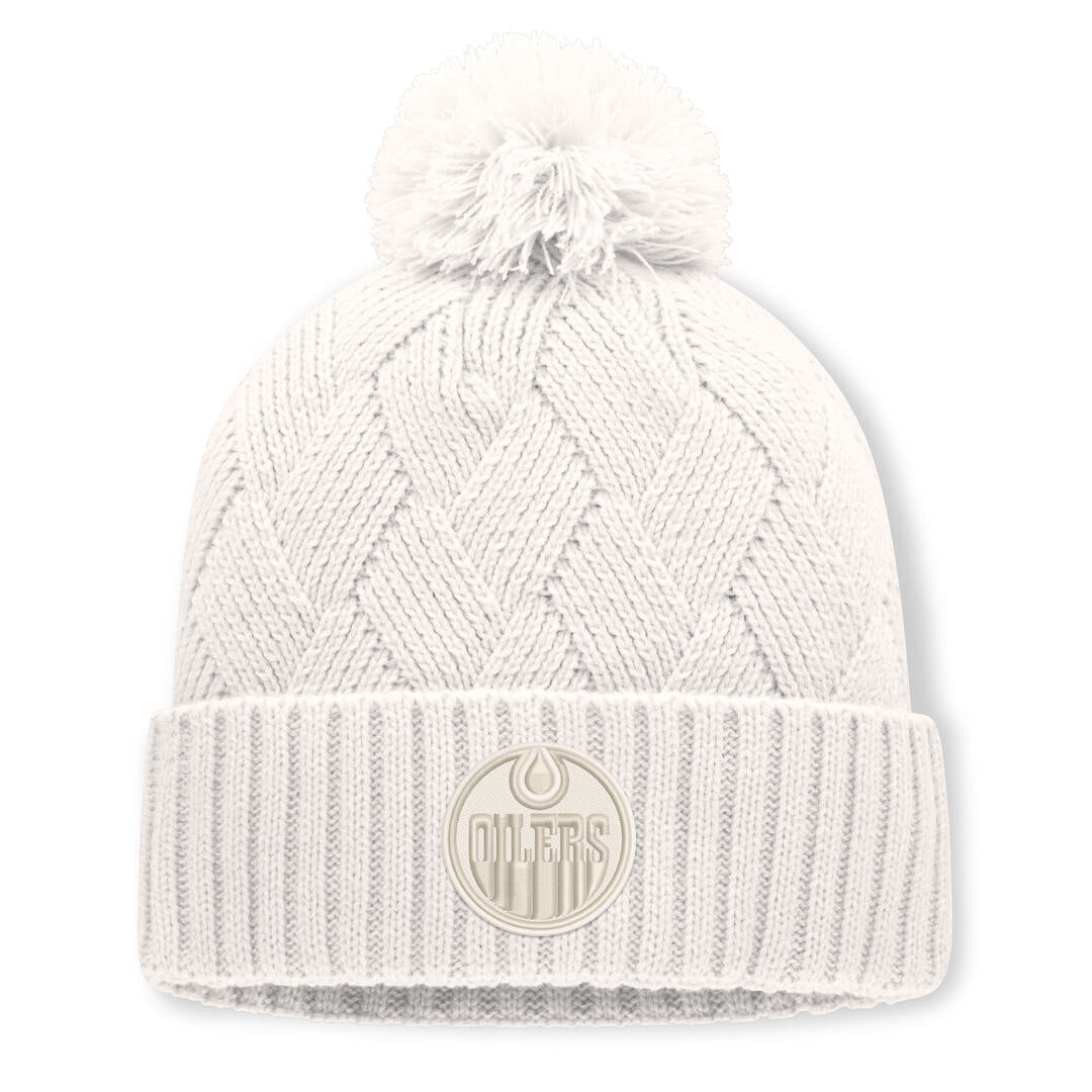 Fanatics Women's NHL Edmonton Oilers 2026 Level Up Shift Cuffed Pom Knit Toque