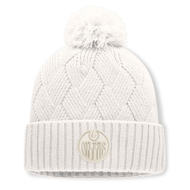 Fanatics Women's NHL Edmonton Oilers 2026 Level Up Shift Cuffed Pom Knit Toque