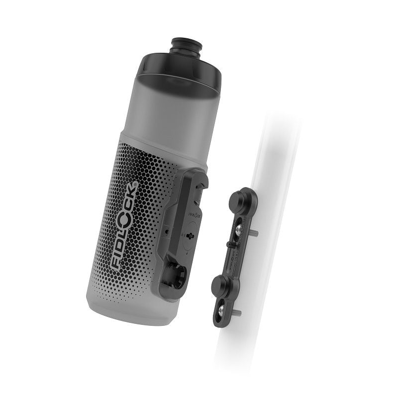 Fidlock TWIST Bottle 600 w/Bike Base Water Bottle Transparent Black