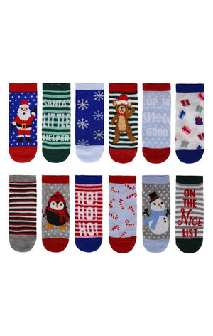 Gertex Women's Christmas Advent Calendar Socks 12 Pack