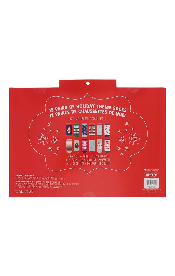 Gertex Women's Christmas Advent Calendar Socks 12 Pack