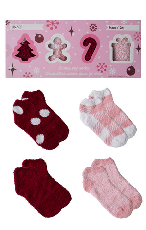 Gertex Women's Christmas Softie Socks 4 Pack