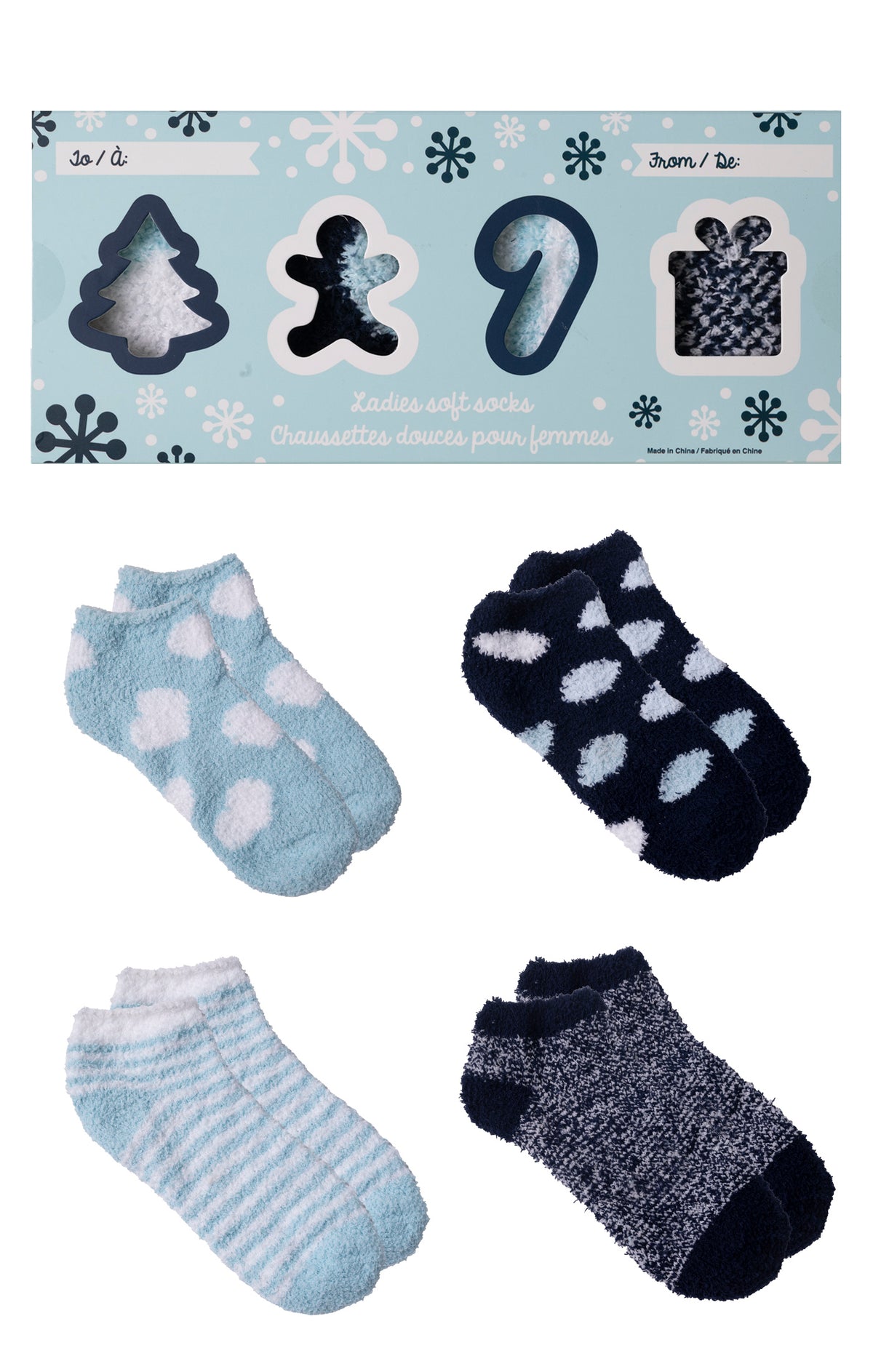 Gertex Women's Christmas Softie Socks 4 Pack