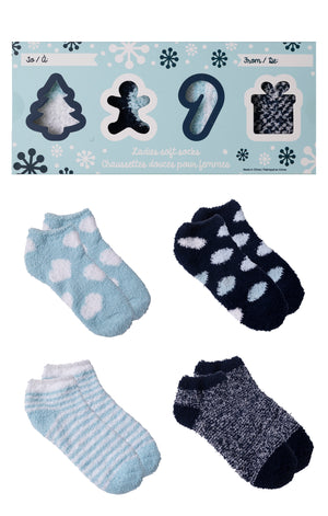 Gertex Women's Christmas Softie Socks 4 Pack