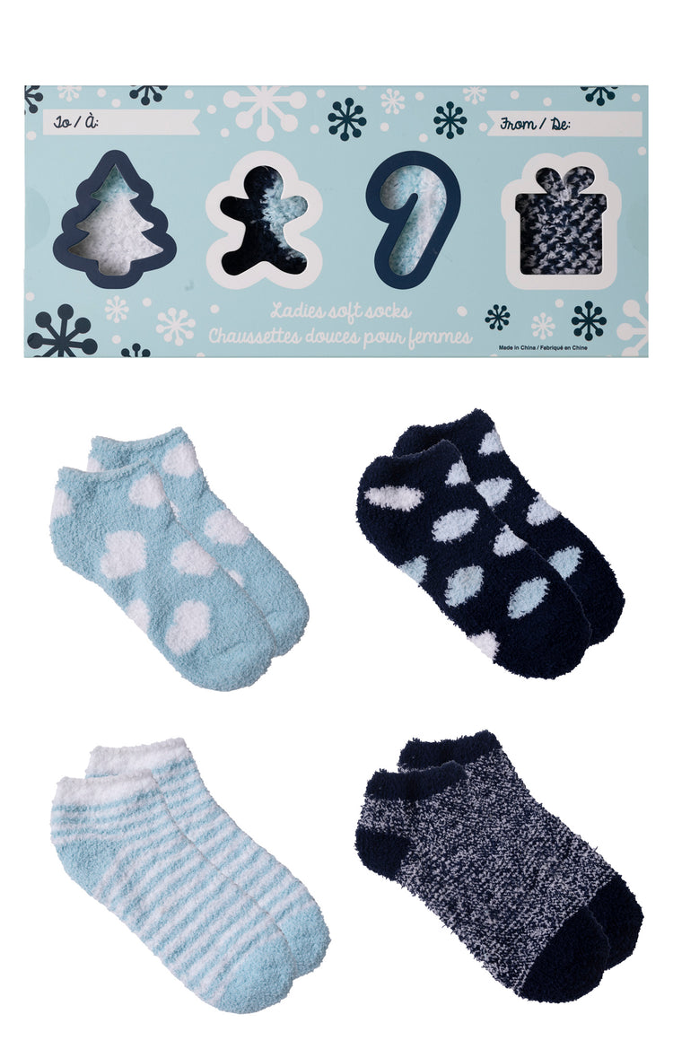 Gertex Women's Christmas Softie Socks 4 Pack