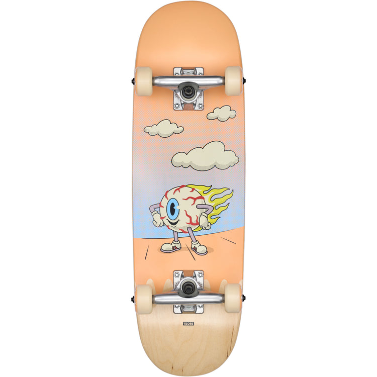 Globe Kids Flaming Eye Wide Mini Complete Skateboard