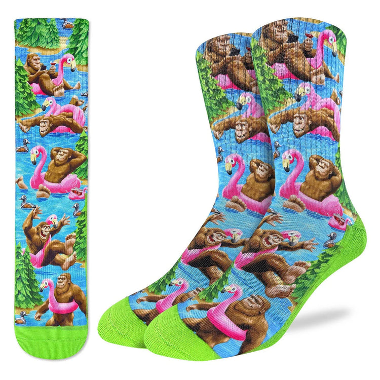 Good Luck Sock Men's Active Fit Socks Bigfoot Floating