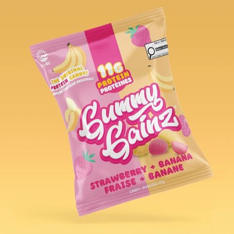 Gummy Gainz Protein Candy Strawberry + Banana 
