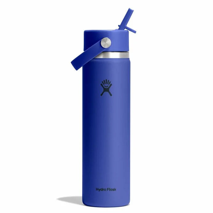 Hydro Flask 24oz Wide Mouth Bottle w/Flex Straw Cap Capri Blue
