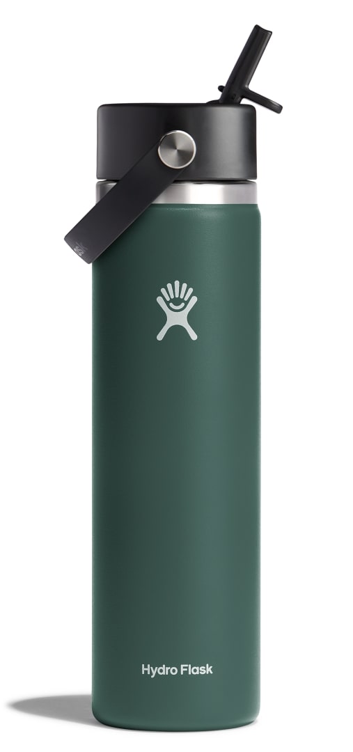 Hydro Flask 24oz Wide Mouth Bottle w/Flex Straw Fir green