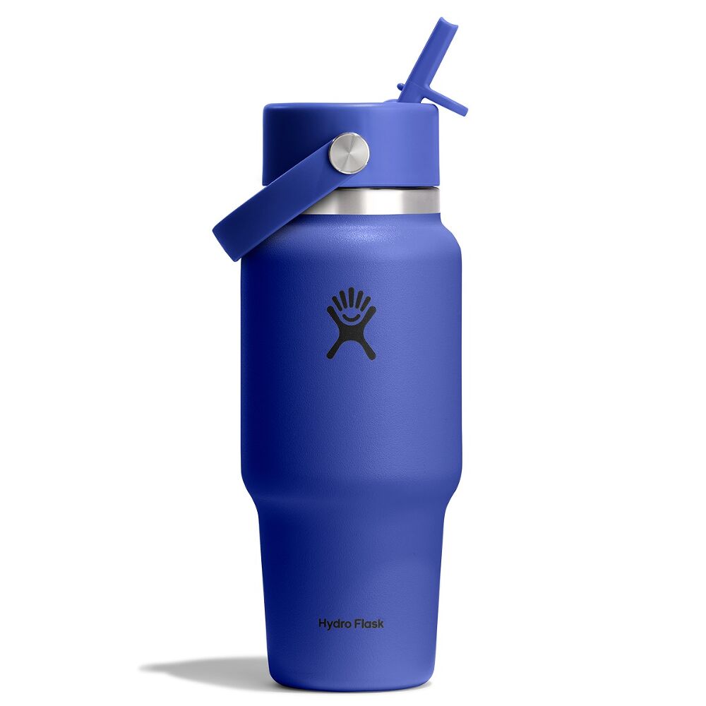 Hydro Flask Wide Mouth Travel Bottle with Flex Straw Cap 24oz/710ml