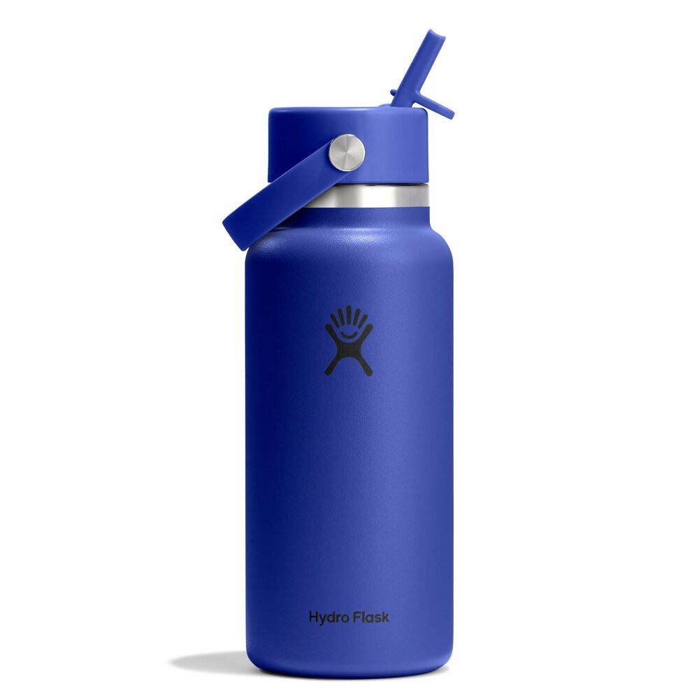Hydro Flask 32oz Wide Mouth Bottle w/ Flex Straw Cap Capri Blue
