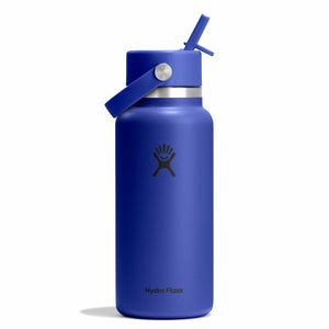 Hydro Flask 32oz Wide Mouth Bottle w/ Flex Straw Cap Capri Blue
