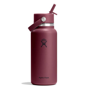 Hydro Flask 32oz Wide Mouth Bottle w/ Flex Straw Cap Burgundy
