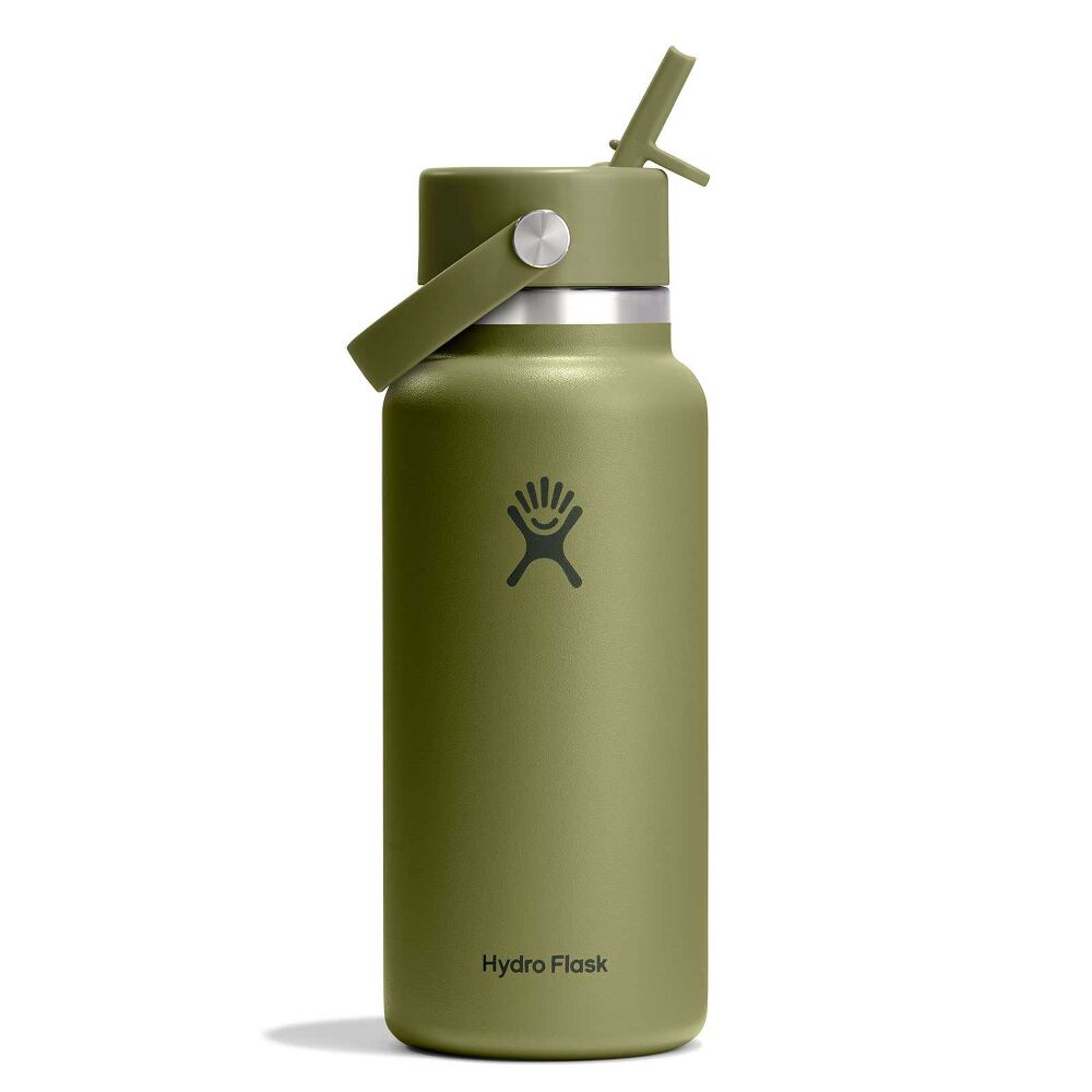 Hydro Flask 32oz Wide Mouth Bottle w/ Flex Straw Cap Palmer Green
