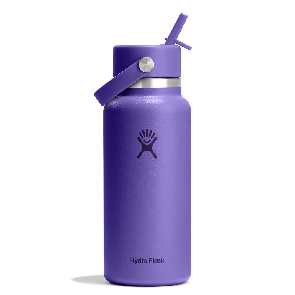 Hydro Flask 32oz Wide Mouth Bottle w/ Flex Straw Cap Utopia Purple
