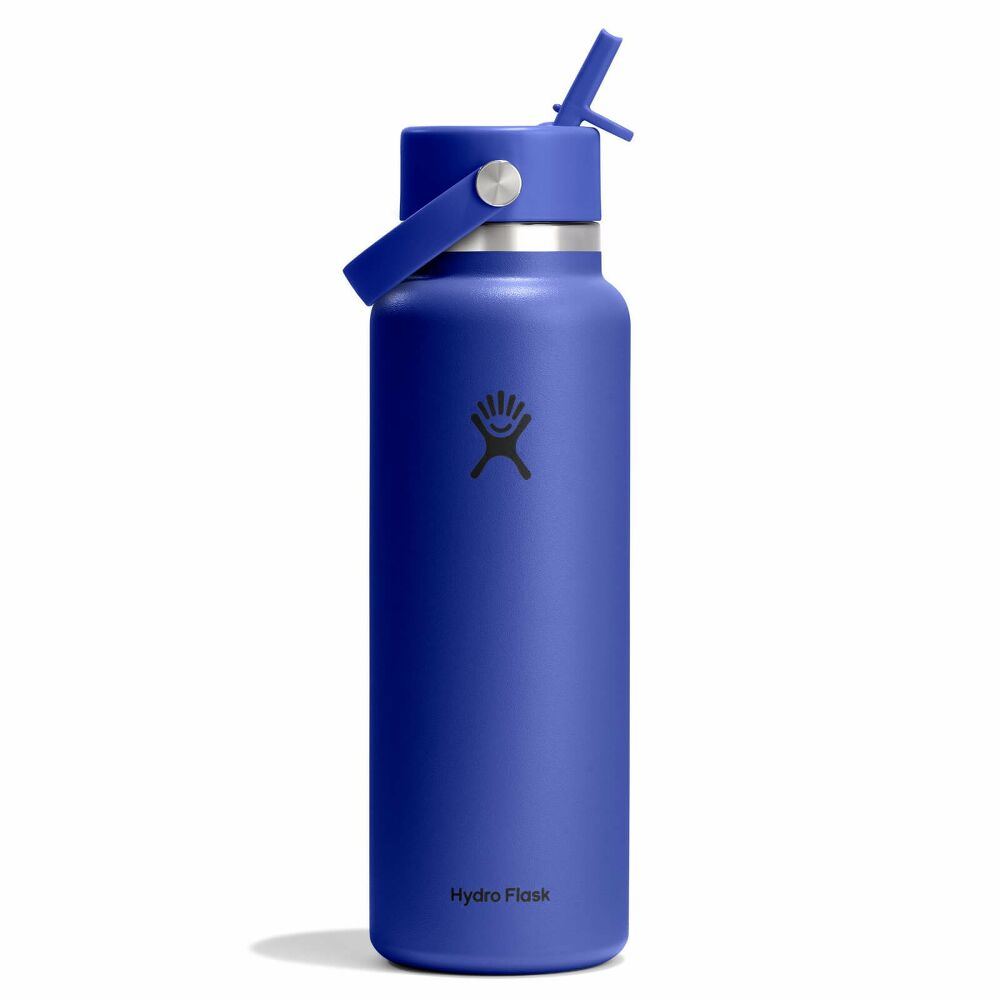 Hydro Flask 40oz Wide Mouth Bottle w/Flex Straw Cap Capri Blue
