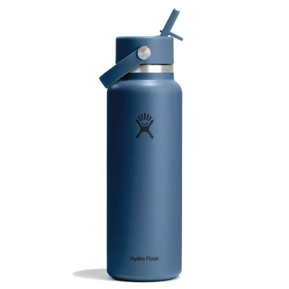 Hydro Flask 40oz Wide Mouth Bottle w/Flex Straw Cap Harbor Blue
