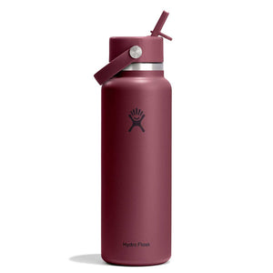 Hydro Flask 40oz Wide Mouth Bottle w/Flex Straw Cap Burgundy
