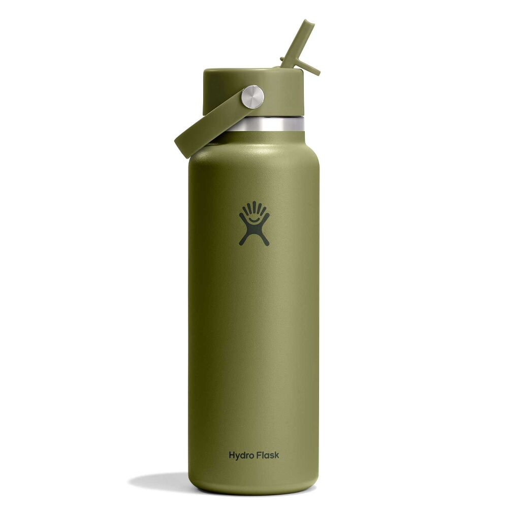Hydro Flask 40oz Wide Mouth Bottle w/Flex Straw Cap Palmer Green
