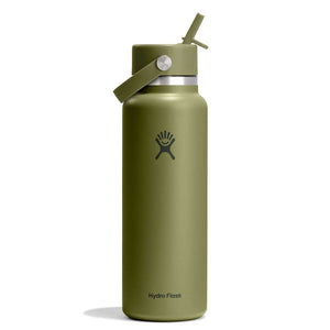 Hydro Flask 40oz Wide Mouth Bottle w/Flex Straw Cap Palmer Green

