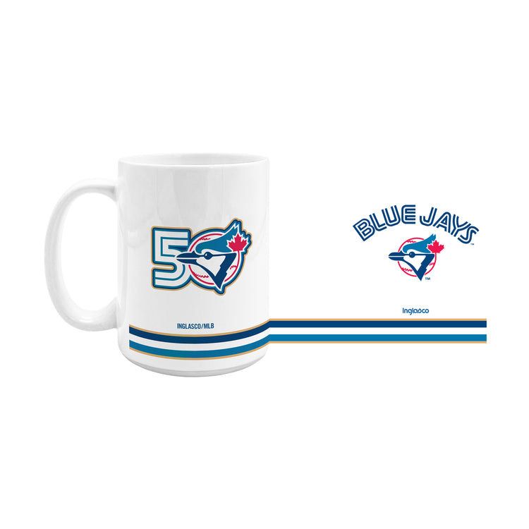 Inglasco MLB Toronto Blue Jays 15oz Coffee Mug - 50th Anniversary