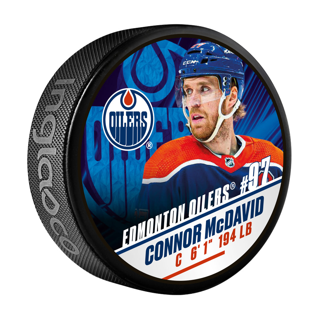 Inglasco NHL Edmonton Oilers Connor McDavid Puck