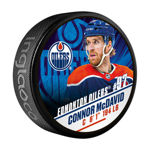 Inglasco NHL Edmonton Oilers Connor McDavid Puck