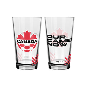 Inglasco Soccer Canada 2 Pack Mixing Glass Set