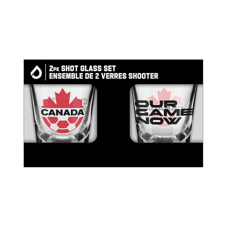 Inglasco Soccer Canada 2 Pack Shot Glass Set