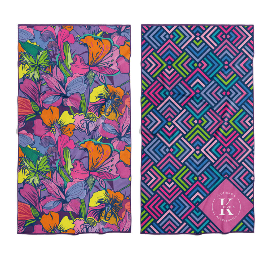 K5 Microfiber Quick-Dry 80x160cm Beach Towel Fantaisie
