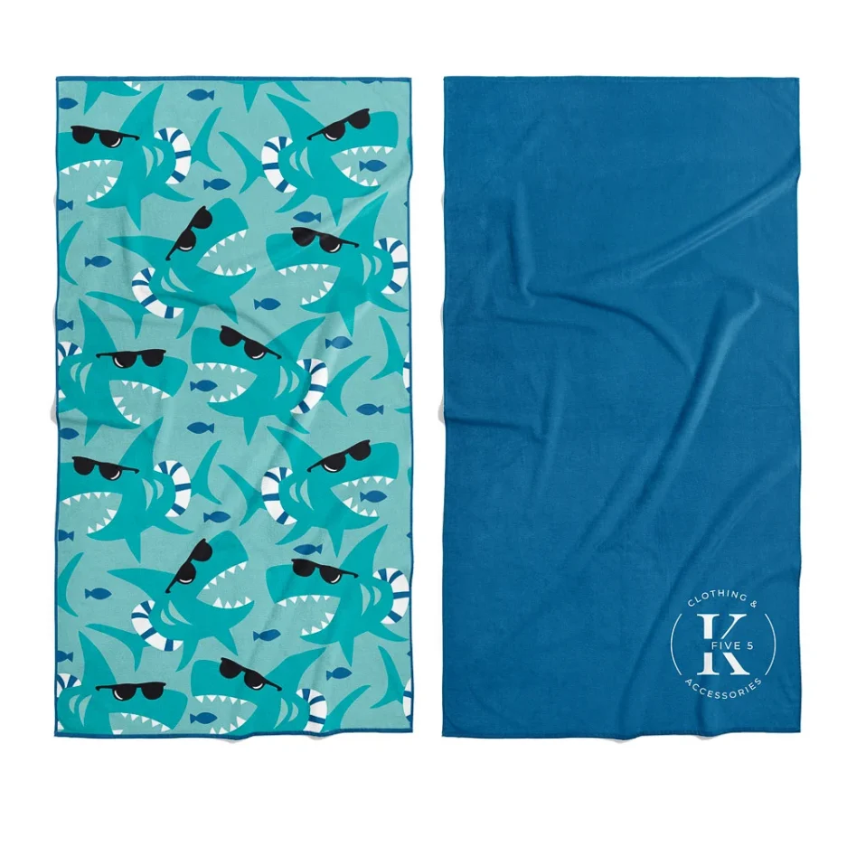 K5 Microfiber Quick-Dry 80x160cm Beach Towel Shark