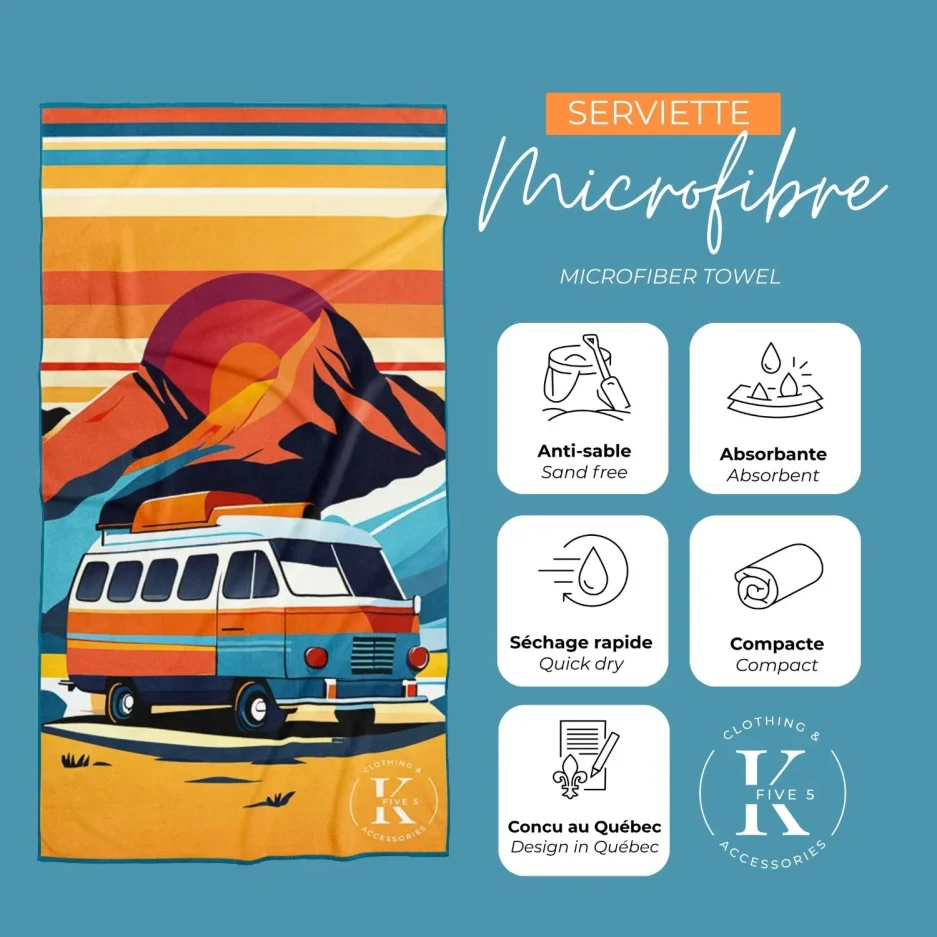 K5 Microfiber Quick-Dry 80x160cm Beach Towel Westfalia
