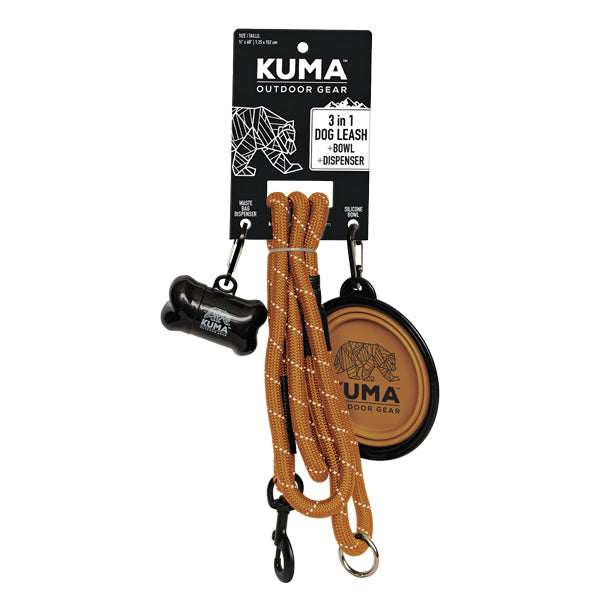 KUMA 3 in 1 Dog Leash Sierra/Grey
