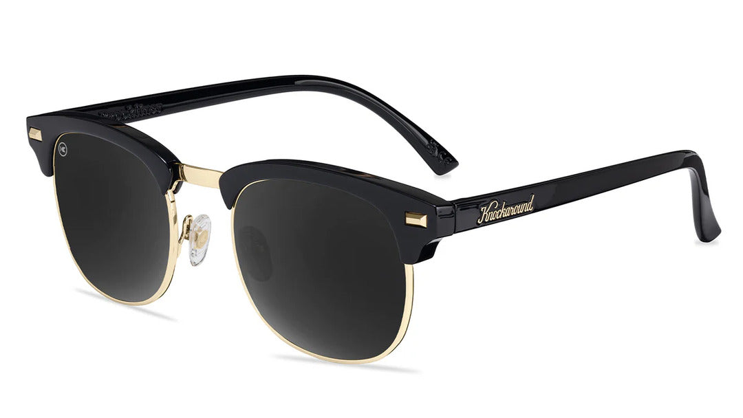 Knockaround Brooklines Sunglasses Glossy Black/Gold