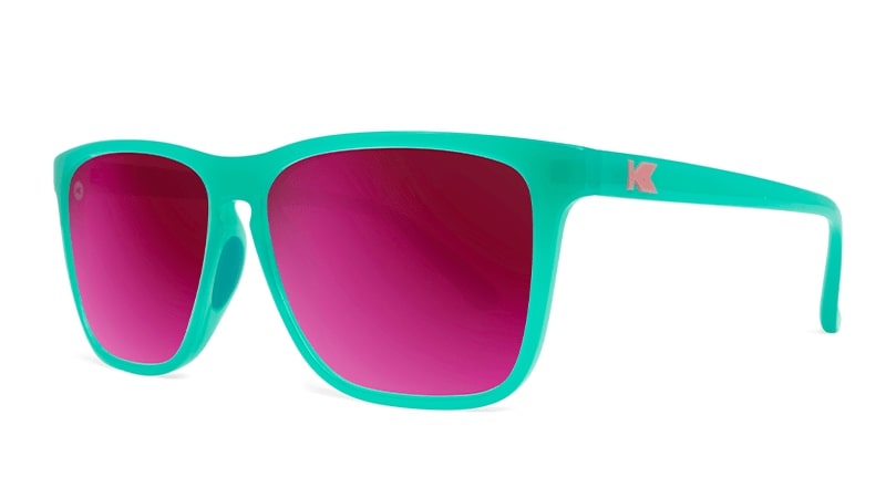 Knockaround Fast Lanes Sunglasses sport aquamarine teal blue fuchsia purple