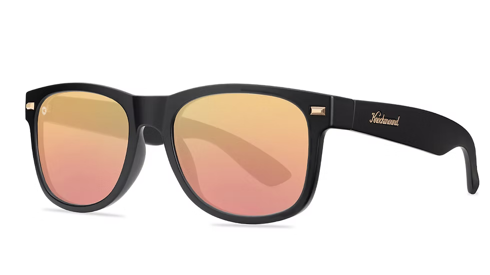 Knockaround Fort Knocks Sunglasses Matte Black Rose Gold
