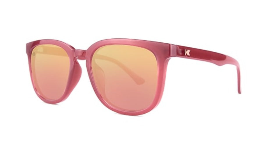 Knockaround Paso Robles Sunglasses Glossy Sangria/Polarized Silver Smoke